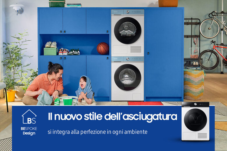 Samsung Asciugatrice DV90BB9445GE Bespoke AI SilentDry 9Kg A+++