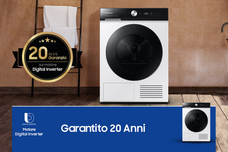 Samsung Asciugatrice DV90BB9445GE Bespoke AI SilentDry 9Kg A+++