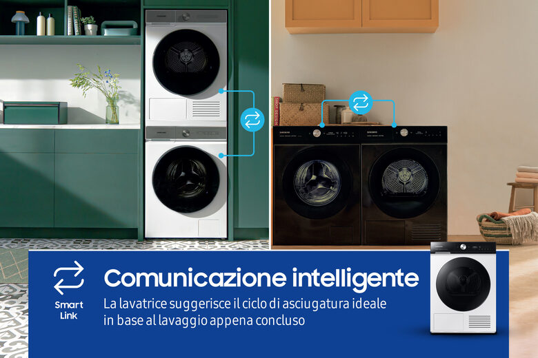 Samsung Asciugatrice DV90BB9445GE Bespoke AI SilentDry 9Kg A+++