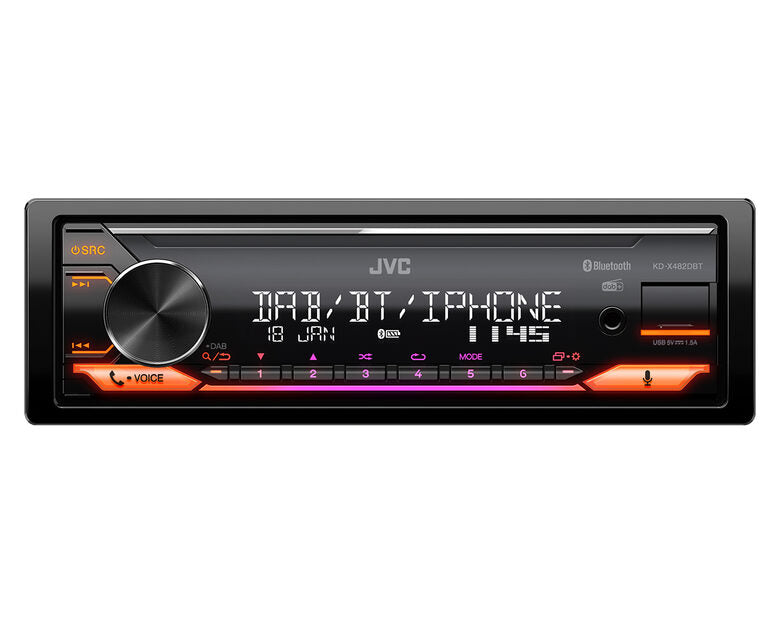 JVC KD-X482DBT Nero 200 W Bluetooth