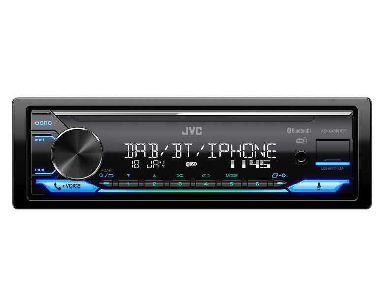JVC KD-X482DBT Nero 200 W Bluetooth