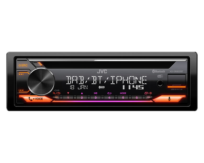 JVC KD-DB922BT Nero 200 W Bluetooth