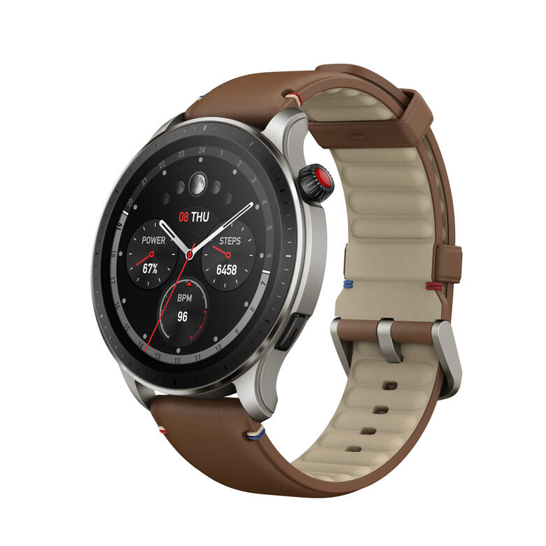 Amazfit GTR 4 Vintage Brown Leather 3,63 cm (1.43") AMOLED 46 mm Marrone GPS (satellitare)
