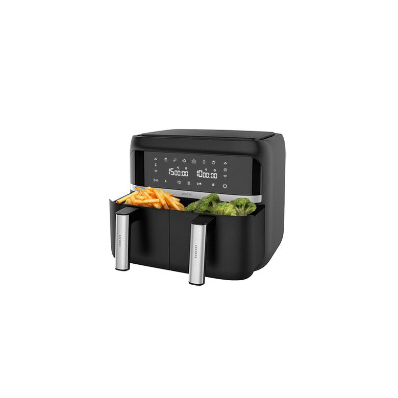 Cecotec 04338 friggitrice Doppia 9 L Indipendente 2850 W Friggitrice ad aria calda Nero