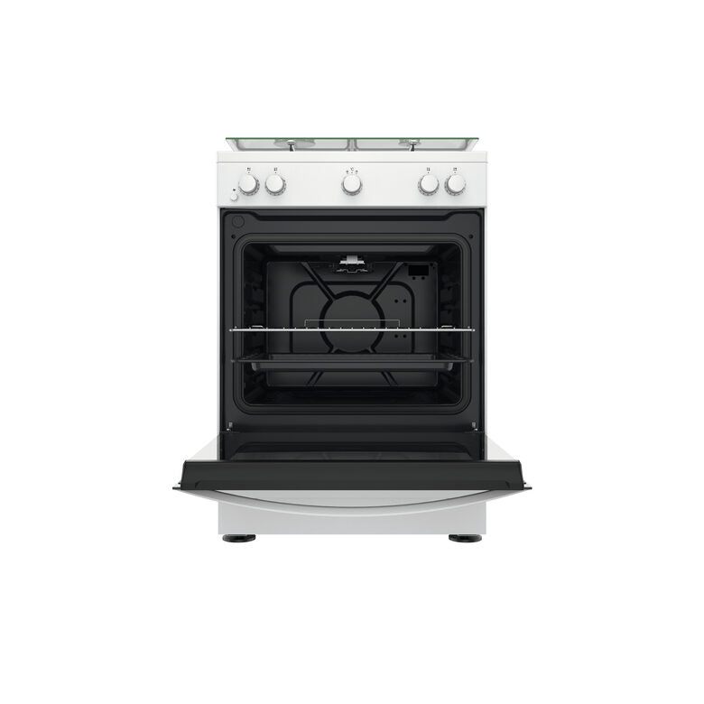 Indesit IS67G1KMW/E Cucina Gas Nero, Bianco A+