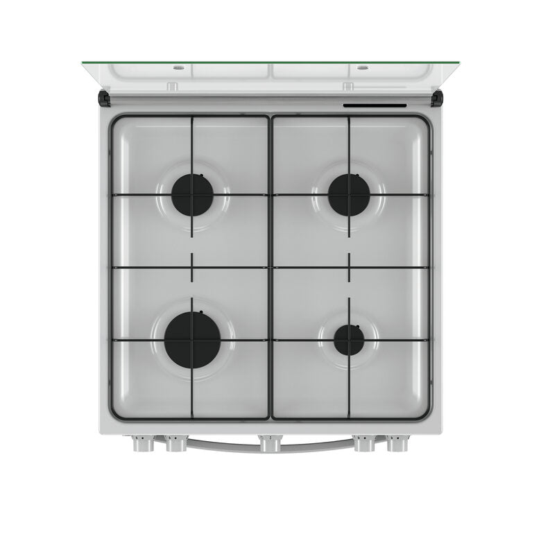 Indesit IS67G1KMW/E Cucina Gas Nero, Bianco A+