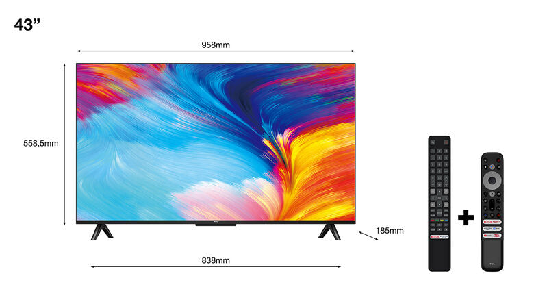 TCL Serie P63 P635 109,2 cm (43") 4K Ultra HD Smart TV Wi-Fi Nero