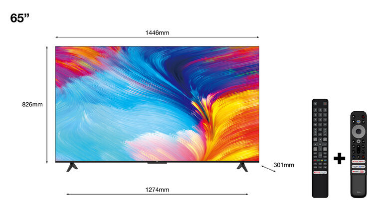 TCL P635 Televisione Smart TV 65 Pollici Led 4K Ultra Hd Wi-fi Serie P63 Nero