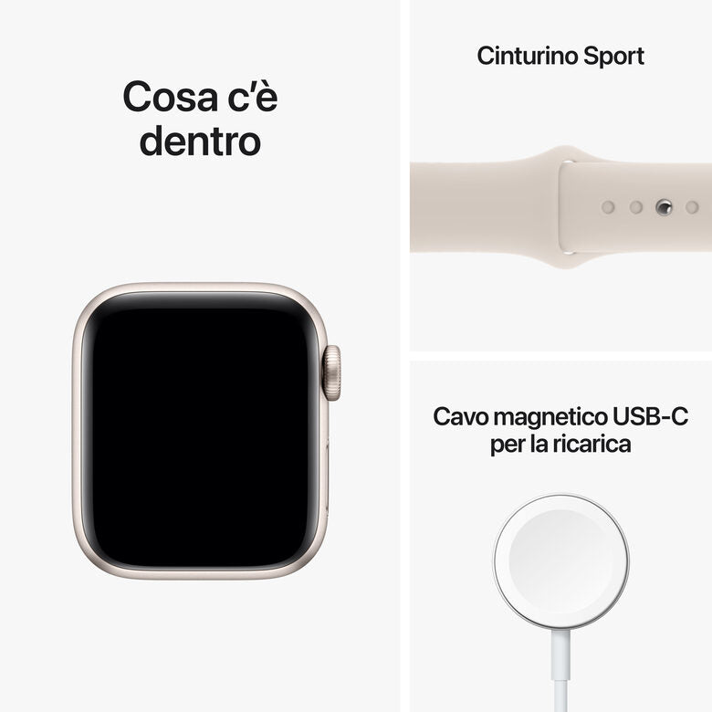 Apple Watch SE GPS 40mm Cassa in Alluminio color Galassia con Cinturino Sport Band Galassia - Regular