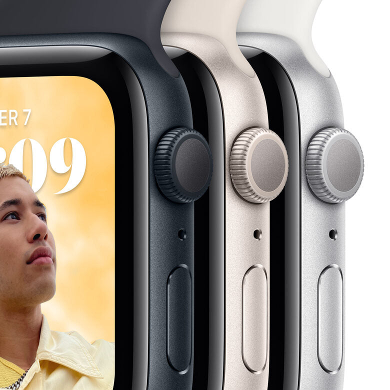 Apple Watch SE GPS 40mm Cassa in Alluminio color Argento con Cinturino Sport Band Bianco - Regular