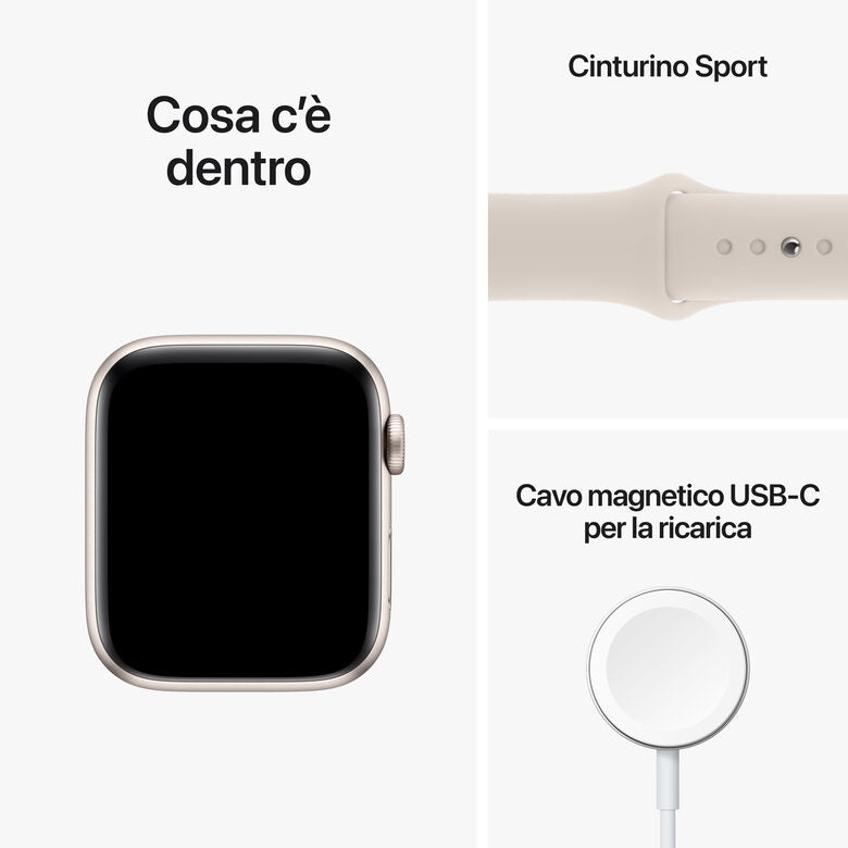 Apple Watch SE GPS 44mm Cassa in Alluminio color Galassia con Cinturino Sport Band Galassia - Regular