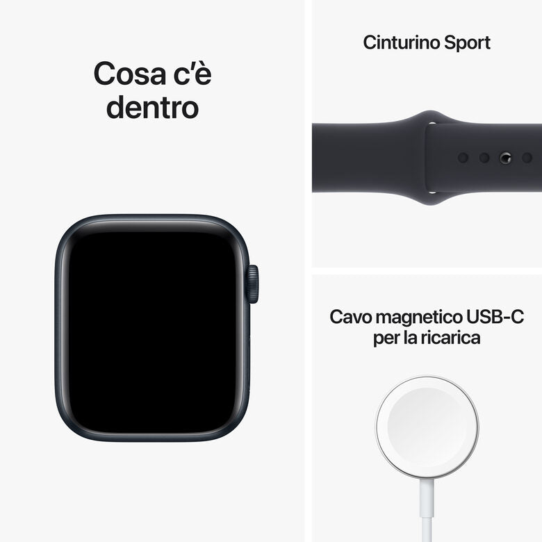 Apple Watch SE GPS 44mm Cassa in Alluminio color Mezzanotte con Cinturino Sport Band Mezzanotte - Regular