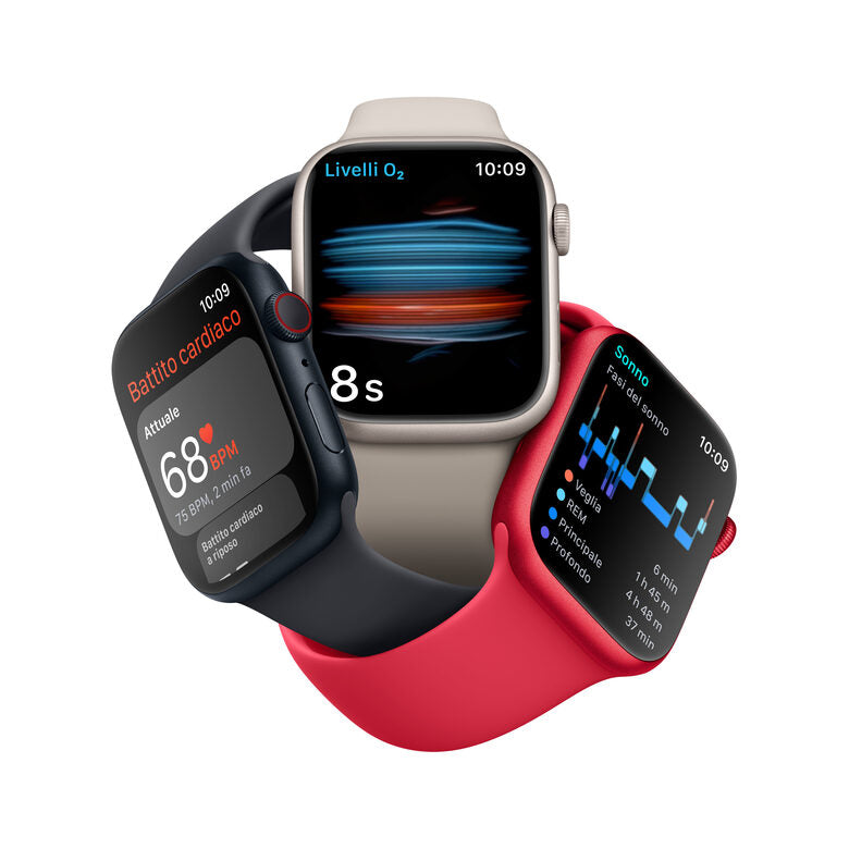Apple Watch Series 8 GPS + Cellular 41mm Cassa in Acciaio Inossidabile color Oro with con Cinturino Loop Milanese