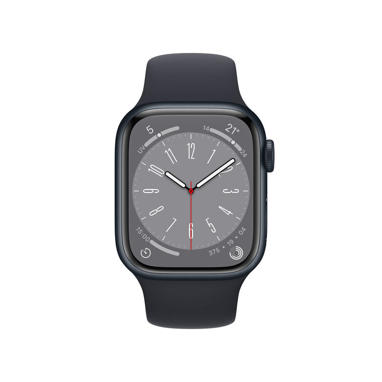 Apple Watch Series 8 GPS + Cellular 41mm Cassa in Alluminio color Mezzanotte con Cinturino Sport Band Mezzanotte - Regular
