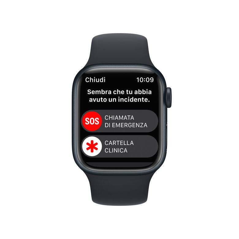 Apple Watch Series 8 GPS + Cellular 41mm Cassa in Alluminio color Mezzanotte con Cinturino Sport Band Mezzanotte - Regular