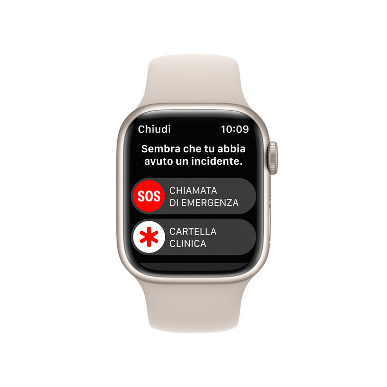 Apple Watch Series 8 GPS + Cellular 41mm Cassa in Alluminio color Galassia con Cinturino Sport Band Galassia - Regular