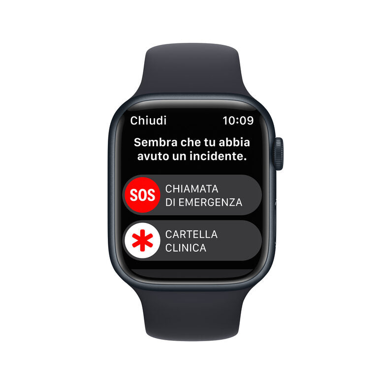 Apple Watch Series 8 GPS + Cellular 45mm Cassa in Alluminio color Mezzanotte con Cinturino Sport Band Mezzanotte - Regular