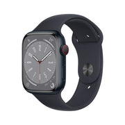 Apple Watch Series 8 GPS + Cellular 45mm Cassa in Alluminio color Mezzanotte con Cinturino Sport Band Mezzanotte - Regular
