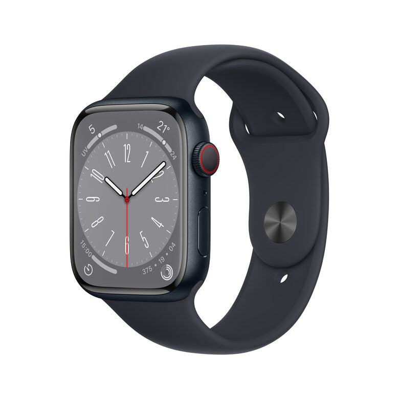 Apple Watch Series 8 GPS + Cellular 45mm Cassa in Alluminio color Mezzanotte con Cinturino Sport Band Mezzanotte - Regular