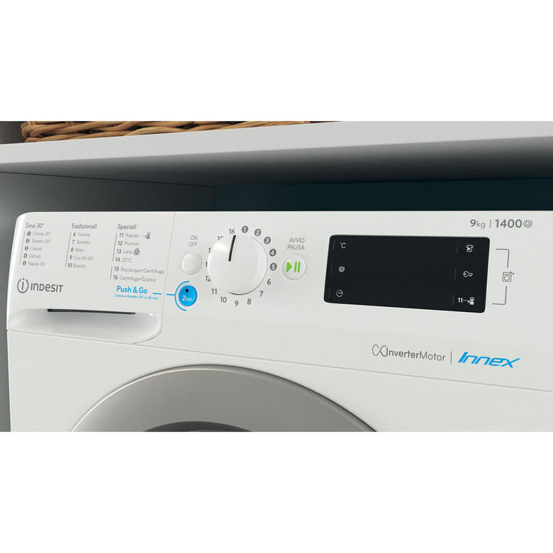 Indesit BWE 91486X WS IT lavatrice Caricamento frontale 9 kg 1400 Giri/min A Bianco