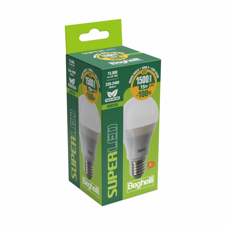 Beghelli SuperLED Lampadina a risparmio energetico 15 W E27 F