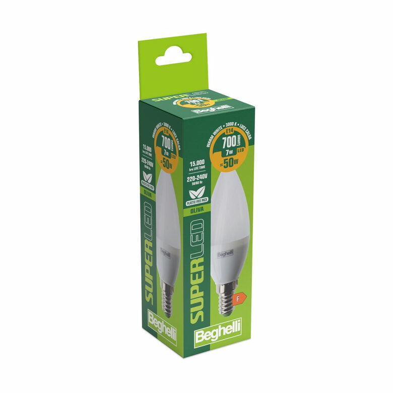 Beghelli SuperLED Lampadina a risparmio energetico 7 W E14 F