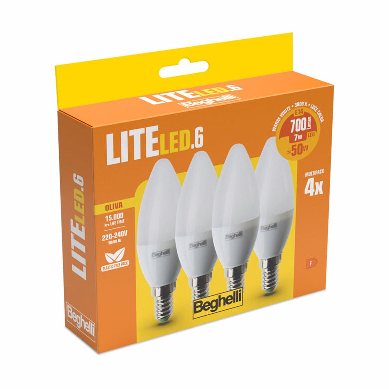 Beghelli LiteLED.6 Lampadina a risparmio energetico 7 W E14 F