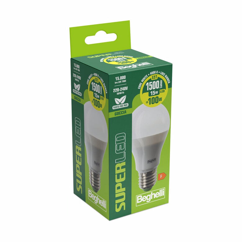 Beghelli SuperLED Lampadina a risparmio energetico 15 W E27 F