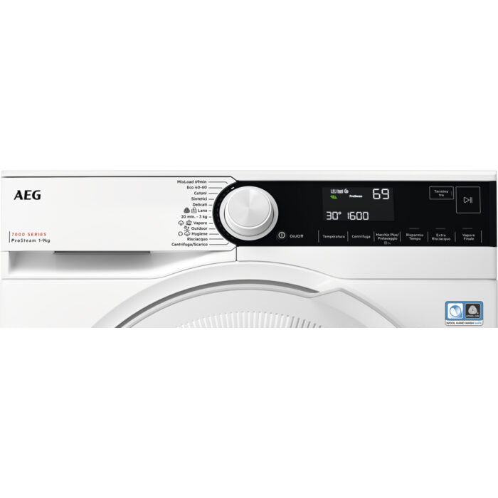 Aeg LR7D96CW Lavatrice a Carica Frontale Serie 7000 9Kg 1551 Giri Vapore Classe A