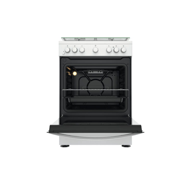 Indesit IS67G4PHW/E Cucina Gas Nero, Bianco A