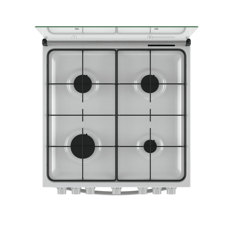 Indesit IS67G4PHW/E Cucina Gas Nero, Bianco A