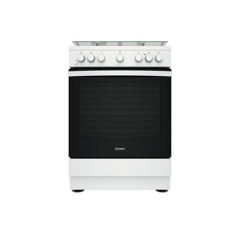 Indesit IS67G4PHW/E Cucina Gas Nero, Bianco A