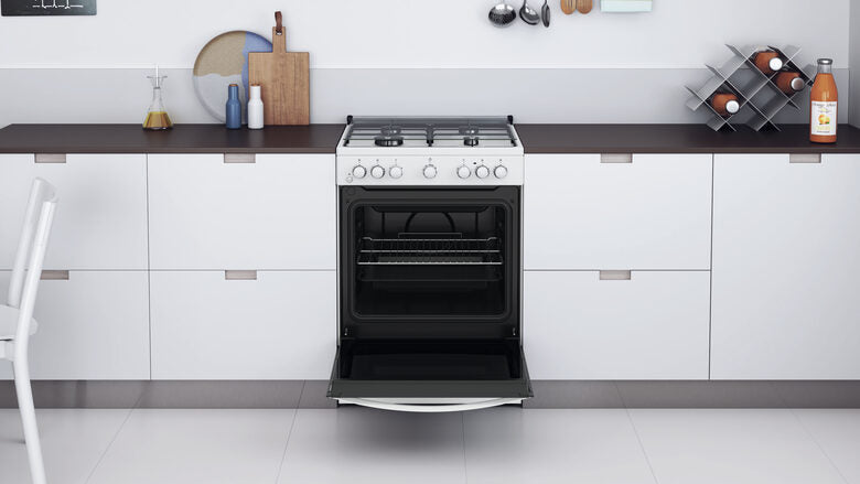 Indesit IS67G4PHW/E Cucina Gas Nero, Bianco A