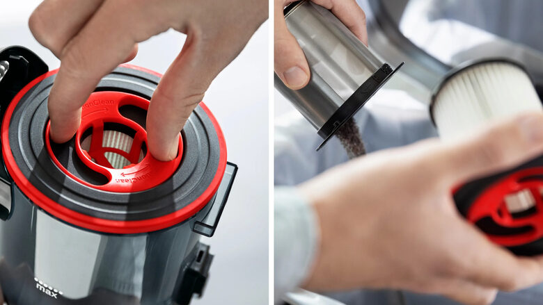 Bosch BCS711PET scopa elettrica Batteria Secco Senza sacchetto 0,3 L Nero, Rosso 3 Ah
