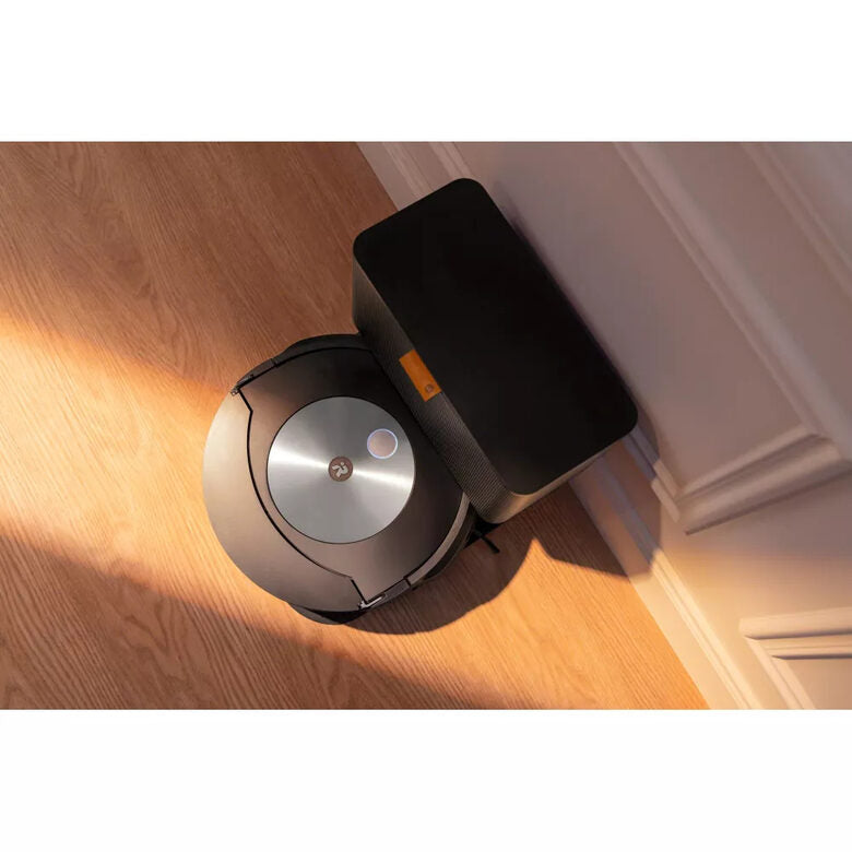 iRobot Roomba Combo j7+ Aspirapolvere Robot Senza sacchetto Nero, Acciaio inossidabile