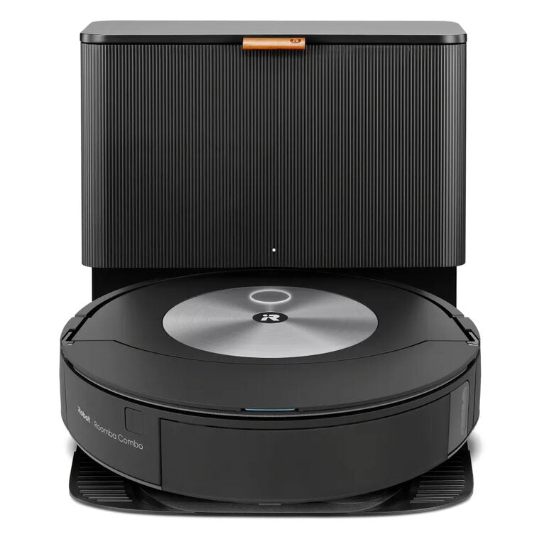 iRobot Roomba Combo j7+ Aspirapolvere Robot Senza sacchetto Nero, Acciaio inossidabile