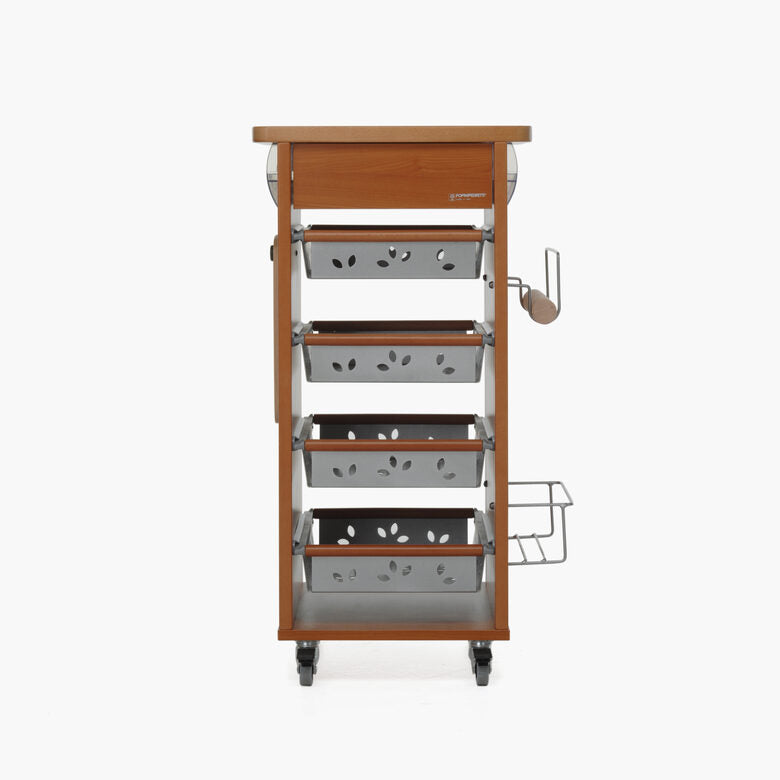 Foppapedretti Bistrot Metallo Truciolato, Legno Noce, Legno naturale