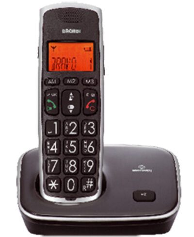 Brondi Bravo Gold 2 DECT Telefono cordless con tasti grandi e vivavoce ideale per anziani