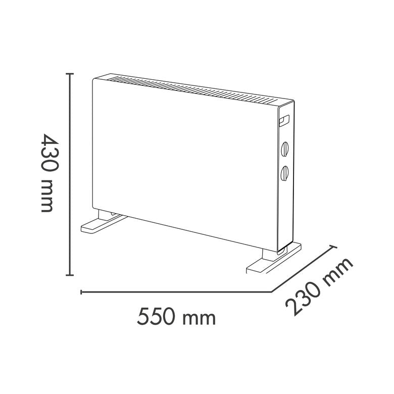 Argoclima ARGO KANSAS Interno Bianco 2000 W Stufa elettrica a convezione