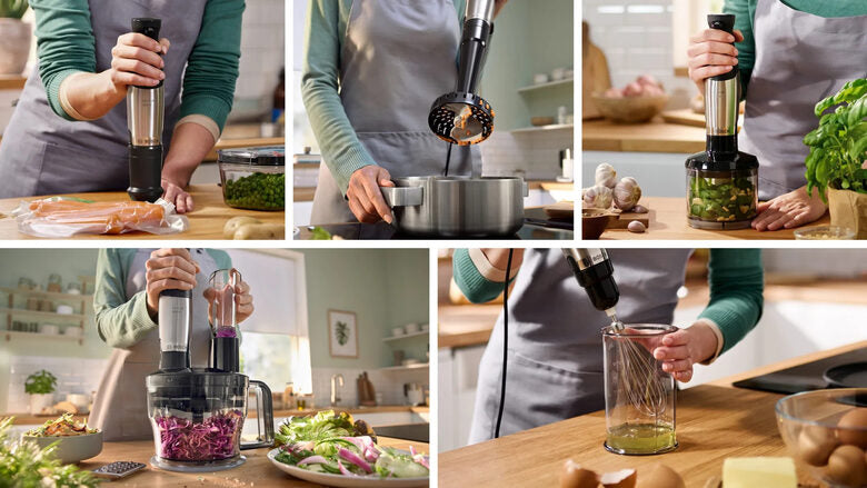 Bosch Serie 6 MSM6M610 frullatore Frullatore ad immersione 1000 W Nero, Stainless steel