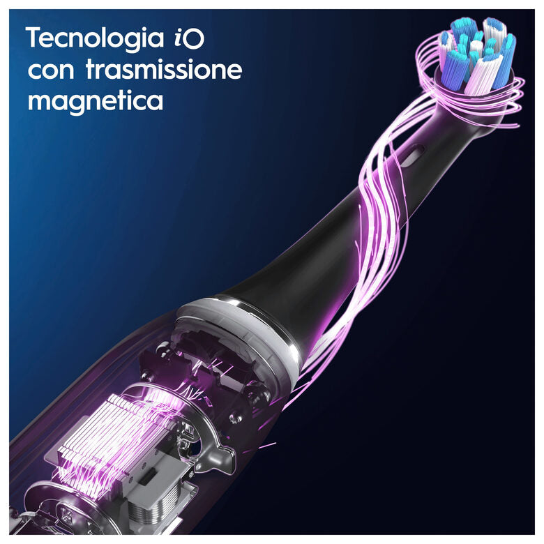 Oral-B iO Spazzolino Elettrico Ricaricabile 10 Bianco,1 Testina, 1 Custodia Da Viaggio ricaricabile, 1 Caricatore Sense