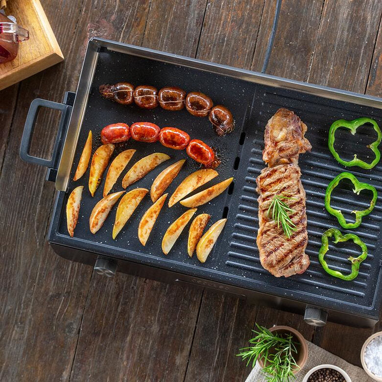 Cecotec 03182 barbecue per l'aperto e bistecchiera Zona cottura Elettrico Nero, Acciaio inox 3000 W