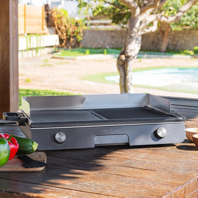 Cecotec 03182 barbecue per l'aperto e bistecchiera Zona cottura Elettrico Nero, Acciaio inox 3000 W