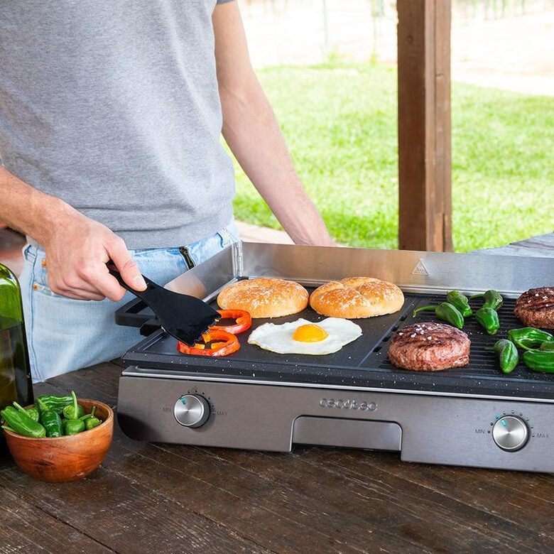 Cecotec 03182 barbecue per l'aperto e bistecchiera Zona cottura Elettrico Nero, Acciaio inox 3000 W