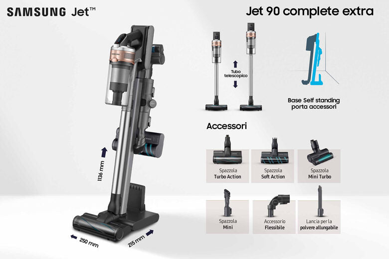 Samsung Aspirapolvere senza filo Jet™ 90 200W VS20R9076T7