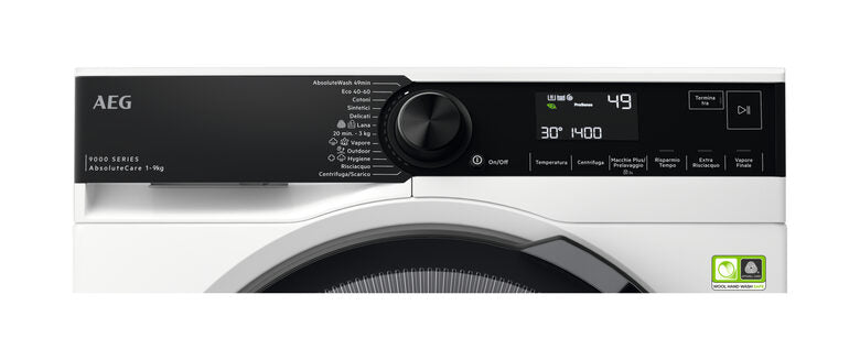 AEG LR9H94SGB lavatrice Caricamento frontale 9 kg 1351 Giri/min A Bianco