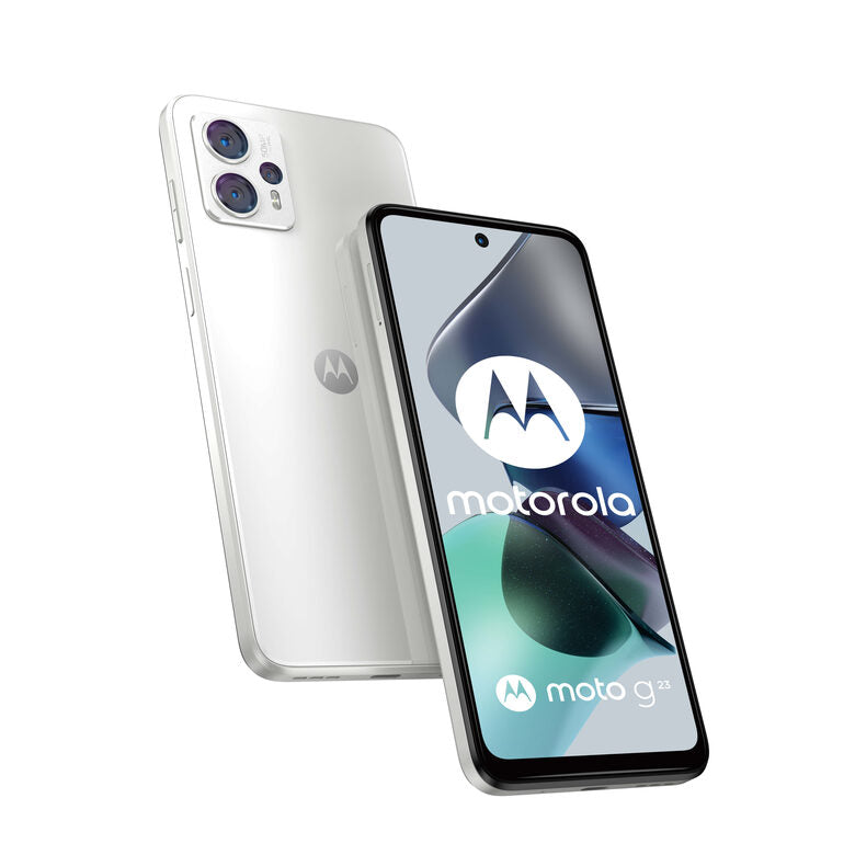 Motorola moto g23 (tripla fotocamera 50 MP, batteria 5000 mAH, Dolby Atmos Stereo Speakers, 8/128 GB espandibile, Display 6.53" 90Hz, NFC, Dual SIM, Android 13), cover inclusa