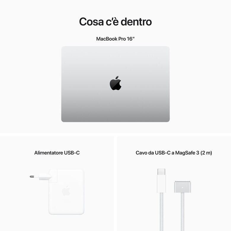 Apple MacBook Pro 16'' M2 Pro core: 12 CPU 19 GPU 512GB SSD - Argento