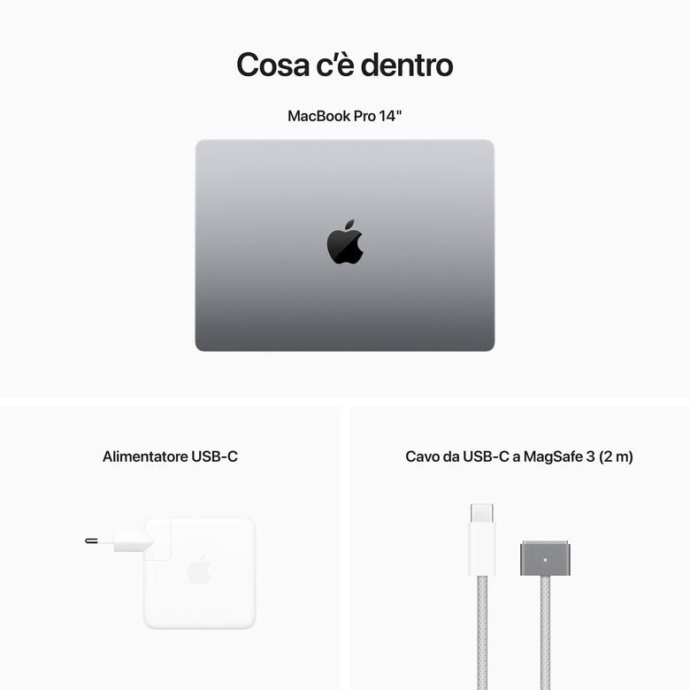 Apple MacBook Pro 14'' M2 Pro core: 10 CPU 16 GPU 512GB SSD - Grigio Siderale