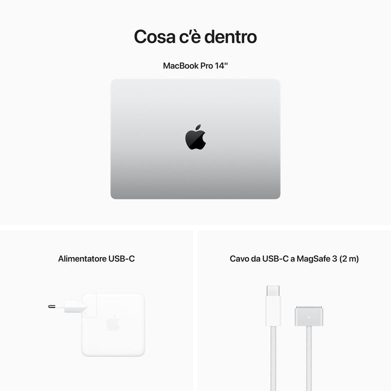 Apple MacBook Pro 14'' M2 Pro core: 12 CPU 19 GPU 1TB SSD - Argento